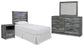 Baystorm Twin Panel Headboard with Mirrored Dresser and Nightstand - Premier Furniture & Mattress