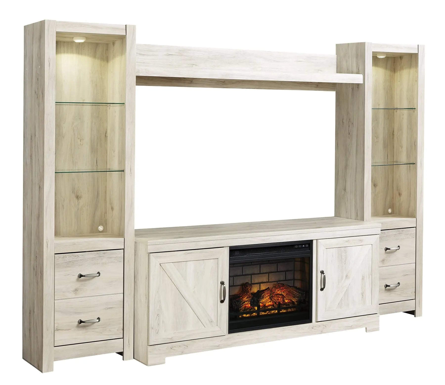 Bellaby 4-Piece Entertainment Center with Electric Fireplace - Premier Furniture & Mattress