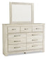 Bellaby Platform Bed With 2 Storage Drawers With Mirrored Dresser Premier Furniture & Mattress
