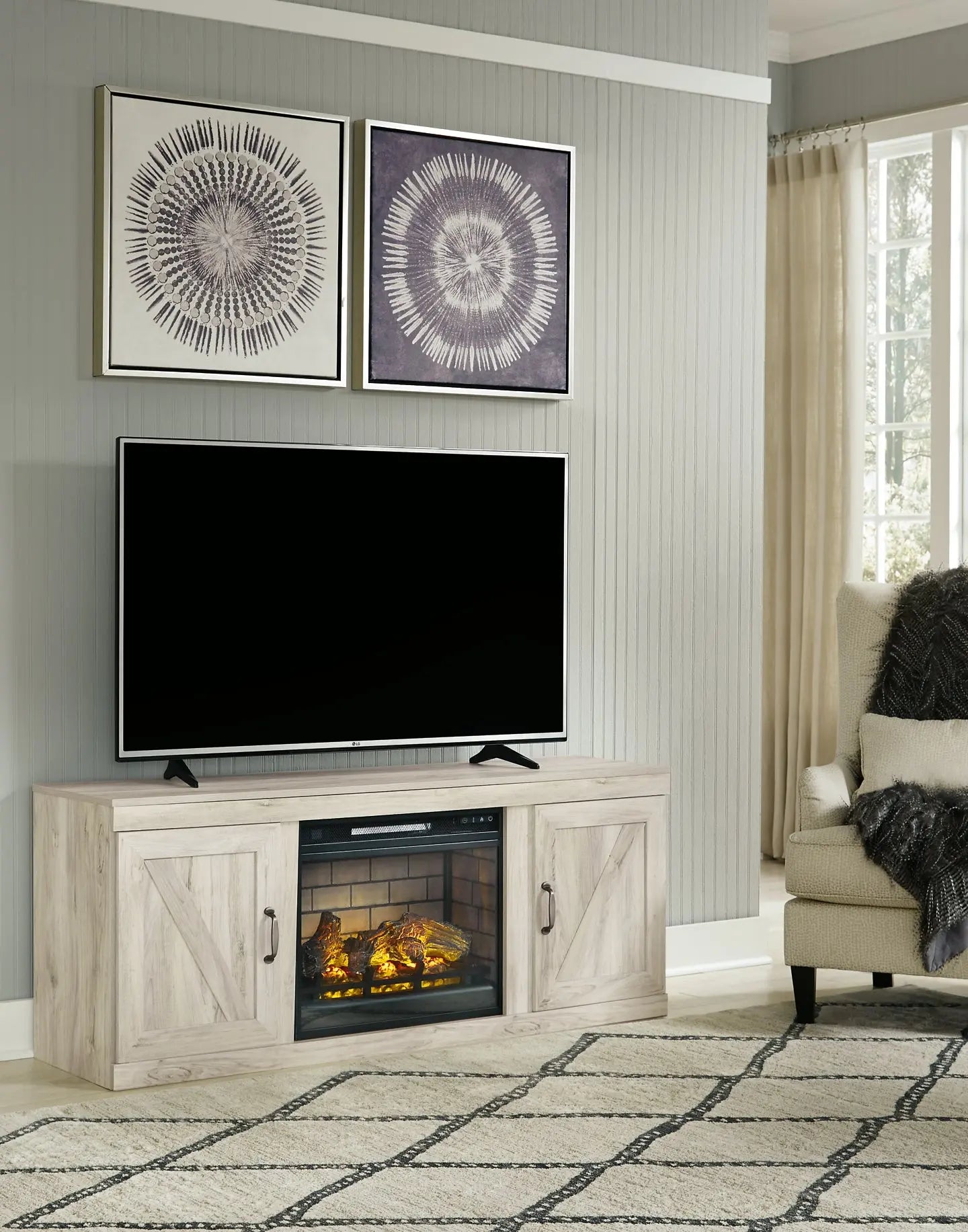 Bellaby TV Stand with Electric Fireplace Premier Furniture & Mattress