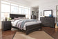 Brinxton King Panel Bed with Mirrored Dresser - Premier Furniture & Mattress
