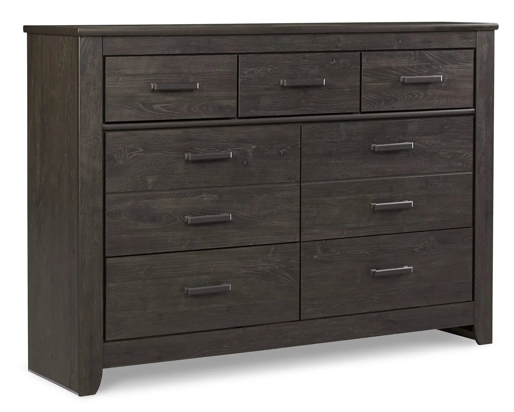 Brinxton King Panel Bed with Mirrored Dresser - Premier Furniture & Mattress