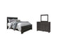 Brinxton Queen Panel Bed with Mirrored Dresser - Premier Furniture & Mattress