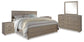 Culverbach King Panel Bed with Mirrored Dresser and 2 Nightstands Premier Furniture & Mattress