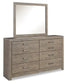 Culverbach King Panel Bed with Mirrored Dresser and 2 Nightstands Premier Furniture & Mattress