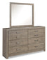 Culverbach Queen Panel Bed with Mirrored Dresser Premier Furniture & Mattress