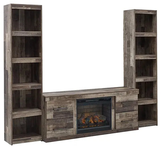 Derekson 3-Piece Entertainment Center with Electric Fireplace Premier Furniture & Mattress