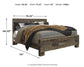 Derekson King Panel Bed with Mirrored Dresser - Premier Furniture & Mattress