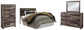 Derekson Queen/Full Panel Headboard with Mirrored Dresser and Chest Premier Furniture & Mattress