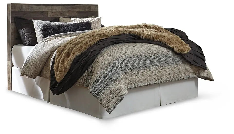 Derekson Queen/Full Panel Headboard with Mirrored Dresser and Chest Premier Furniture & Mattress