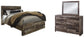 Derekson Queen Panel Bed with 2 Storage Drawers with Mirrored Dresser Premier Furniture & Mattress