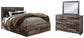 Derekson Queen Panel Bed with 6 Storage Drawers with Mirrored Dresser Premier Furniture & Mattress