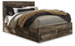 Derekson Queen Panel Bed with 6 Storage Drawers with Mirrored Dresser Premier Furniture & Mattress