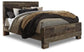 Derekson Queen Panel Bed with Mirrored Dresser and Chest Premier Furniture & Mattress