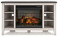 Dorrinson Corner TV Stand with Electric Fireplace - Premier Furniture & Mattress