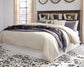 Drystan King/California King Bookcase Headboard with Mirrored Dresser and Chest Premier Furniture & Mattress