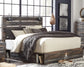 Drystan King Panel Bed with 2 Storage Drawers with Mirrored Dresser Premier Furniture & Mattress