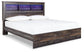 Drystan King Panel Bookcase Bed with Mirrored Dresser Premier Furniture & Mattress
