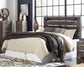 Drystan King Panel Headboard with Mirrored Dresser and Chest Premier Furniture & Mattress