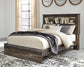 Drystan Queen Bookcase Bed with Mirrored Dresser - Premier Furniture & Mattress
