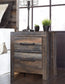 Drystan Queen/Full Bookcase Headboard with Mirrored Dresser and 2 Nightstands Premier Furniture & Mattress