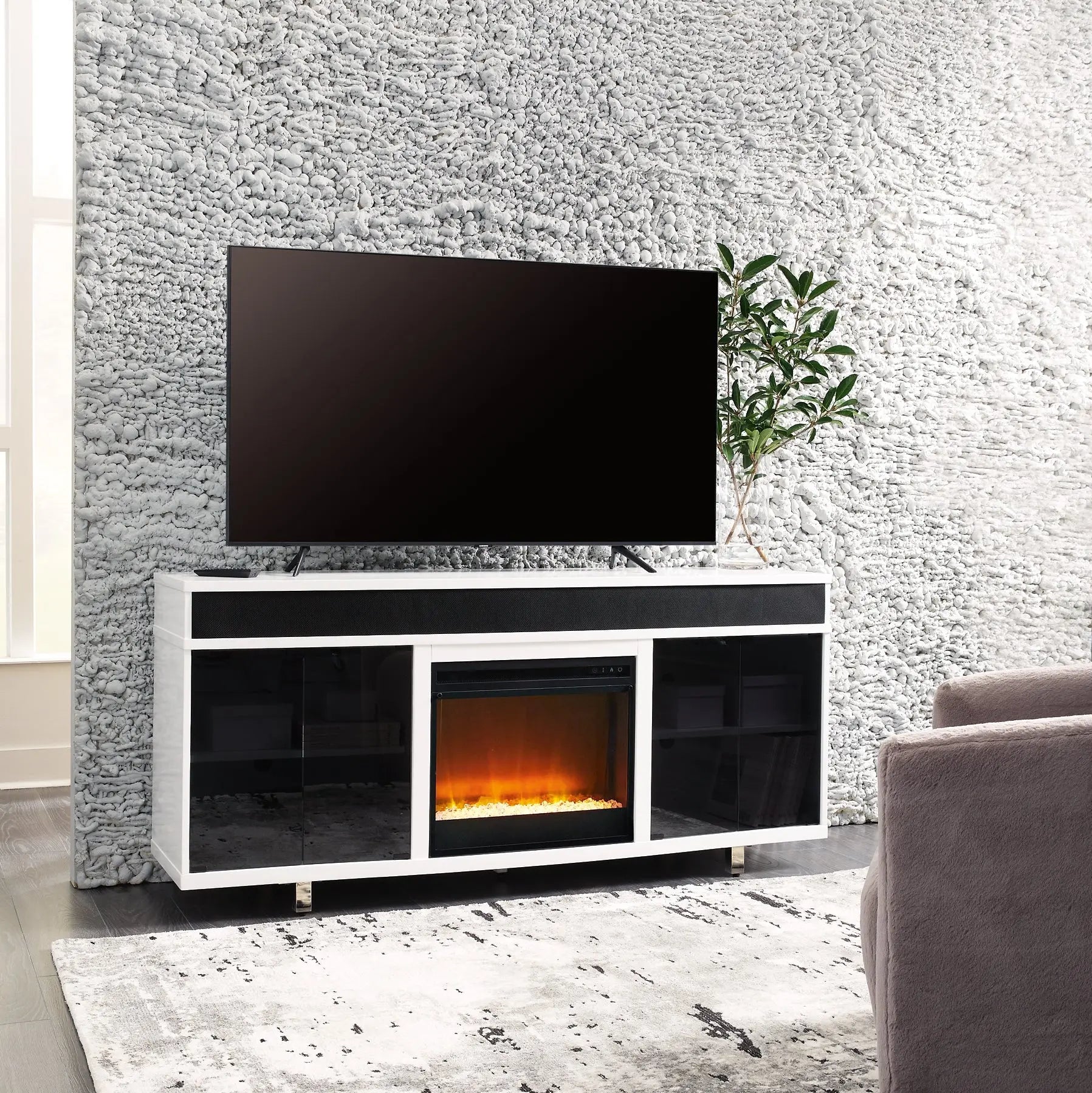 Gardoni 72" TV Stand with Electric Fireplace Premier Furniture & Mattress