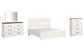 Gerridan King Panel Bed with Mirrored Dresser and Chest Premier Furniture & Mattress