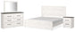 Gerridan King Panel Bed with Mirrored Dresser and Nightstand Premier Furniture & Mattress