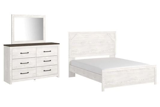 Gerridan Queen Panel Bed with Mirrored Dresser Premier Furniture & Mattress