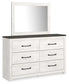 Gerridan Queen Panel Bed with Mirrored Dresser and 2 Nightstands Premier Furniture & Mattress