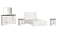 Gerridan Queen Panel Bed with Mirrored Dresser and 2 Nightstands Premier Furniture & Mattress