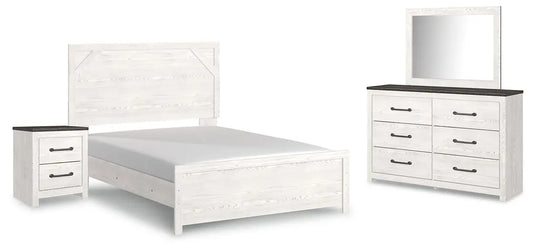 Gerridan Queen Panel Bed with Mirrored Dresser and Nightstand - Premier Furniture & Mattress