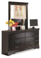 Huey Vineyard Queen Sleigh Bed with Mirrored Dresser, Chest and Nightstand Premier Furniture & Mattress
