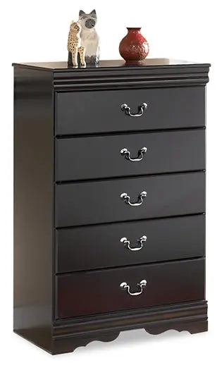 Huey Vineyard Queen Sleigh Bed with Mirrored Dresser, Chest and Nightstand Premier Furniture & Mattress