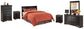 Huey Vineyard Queen Sleigh Headboard with Mirrored Dresser, Chest and 2 Nightstands Premier Furniture & Mattress