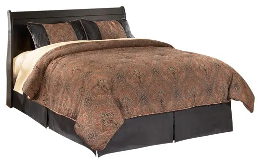 Huey Vineyard Queen Sleigh Headboard with Mirrored Dresser and Chest - Premier Furniture & Mattress