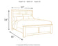 Juararo Queen Panel Bed with Mirrored Dresser Premier Furniture & Mattress