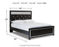 Kaydell Queen Upholstered Panel Bed with Mirrored Dresser Premier Furniture & Mattress