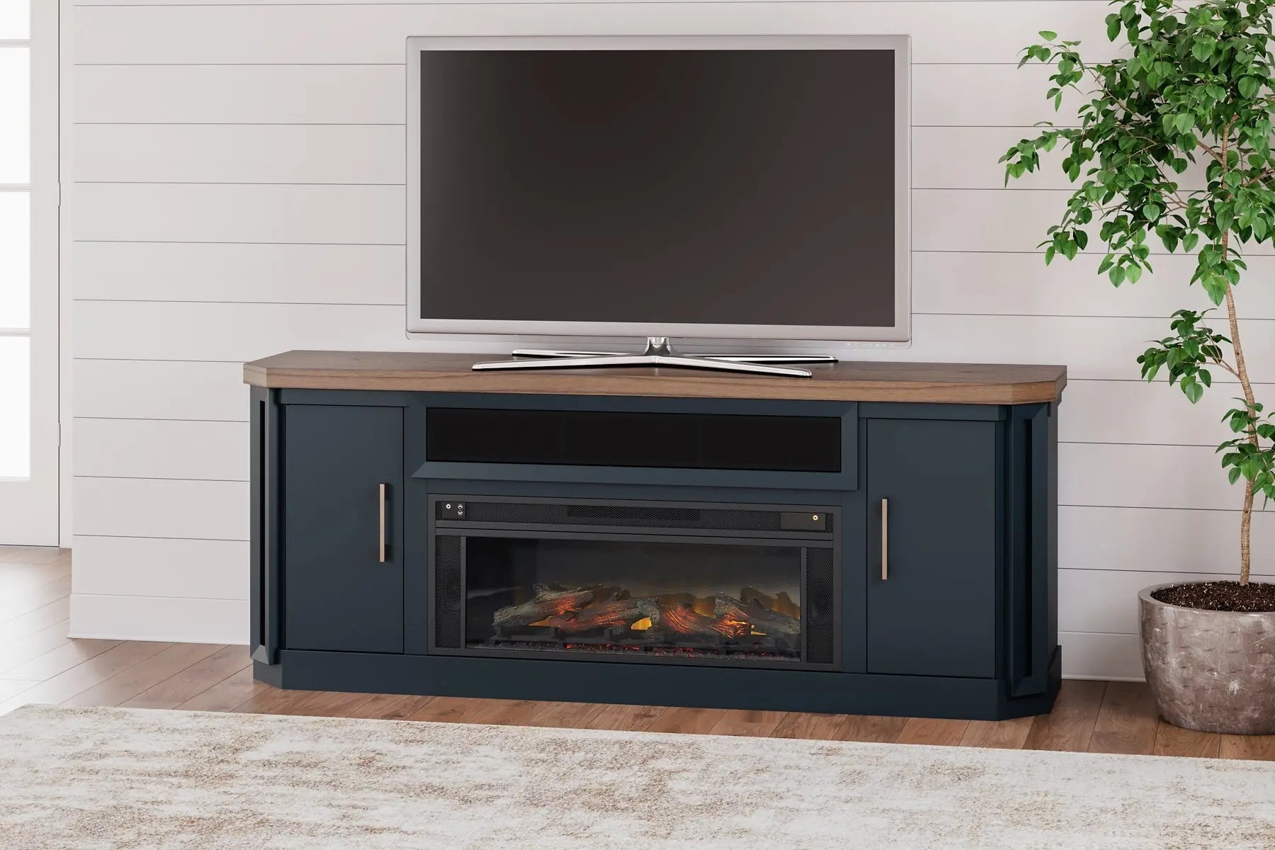 Landocken 83" TV Stand with Electric Fireplace Premier Furniture & Mattress