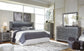 Lodanna King/California King Upholstered Panel Headboard with Mirrored Dresser - Premier Furniture & Mattress