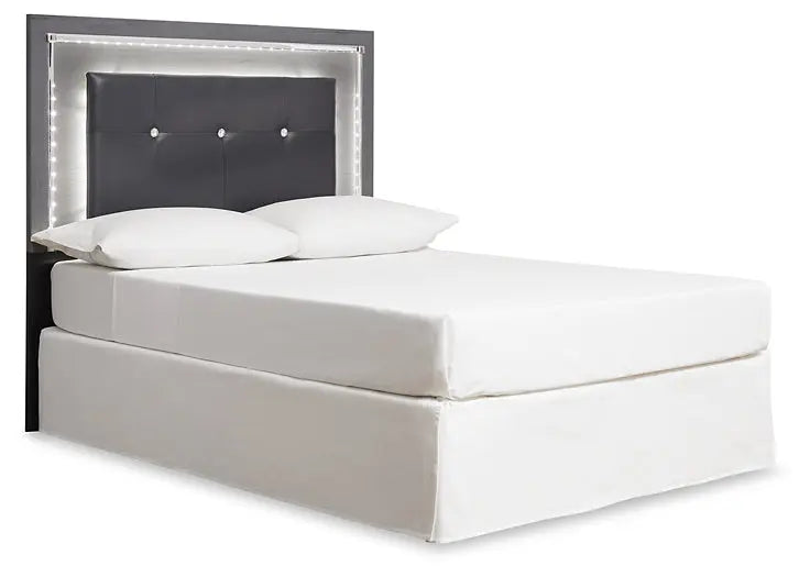 Lodanna Queen/Full Upholstered Panel Headboard with Mirrored Dresser - Premier Furniture & Mattress