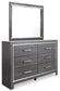 Lodanna Queen/Full Upholstered Panel Headboard with Mirrored Dresser - Premier Furniture & Mattress