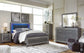 Lodanna Queen Panel Bed with Mirrored Dresser Premier Furniture & Mattress