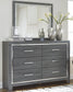 Lodanna Queen Panel Bed with Mirrored Dresser and Nightstand - Premier Furniture & Mattress