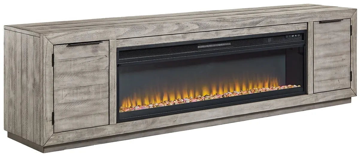 Naydell 92" TV Stand with Electric Fireplace Premier Furniture & Mattress