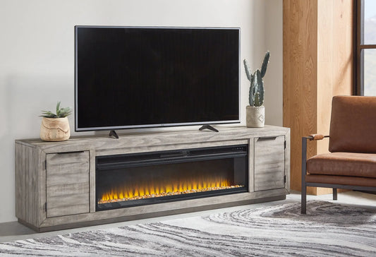 Naydell 92" TV Stand with Electric Fireplace Premier Furniture & Mattress