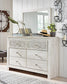 Paxberry Queen Panel Bed with Mirrored Dresser - Premier Furniture & Mattress
