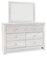 Paxberry Queen Panel Bed with Mirrored Dresser - Premier Furniture & Mattress