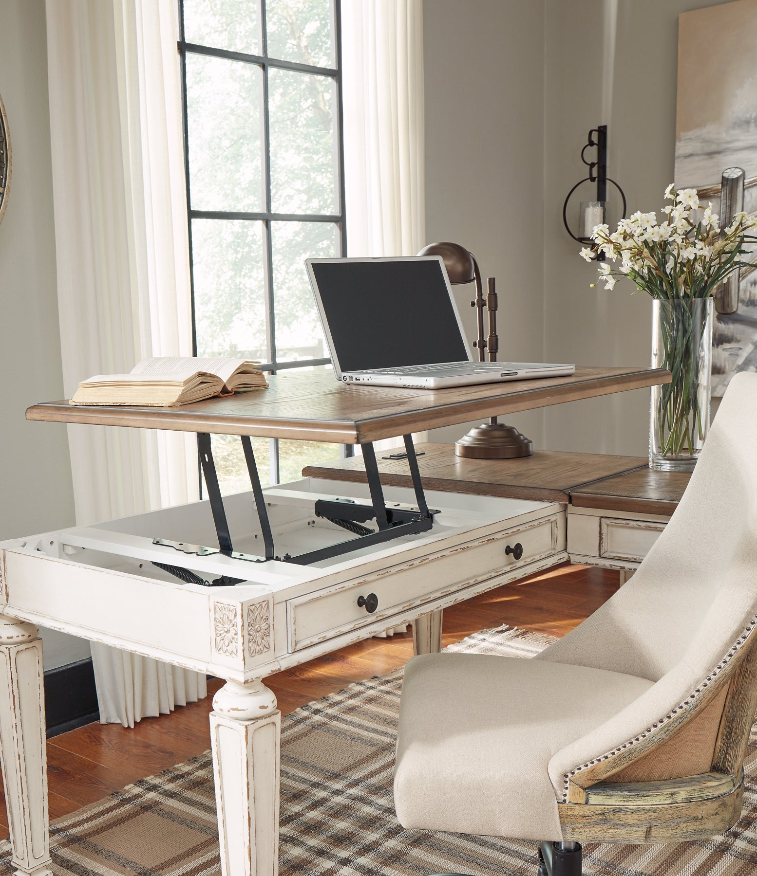 Realyn Home Office Lift Top Desk Premier Furniture & Mattress