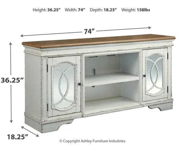 Realyn XL TV Stand w/Fireplace Option Premier Furniture & Mattress